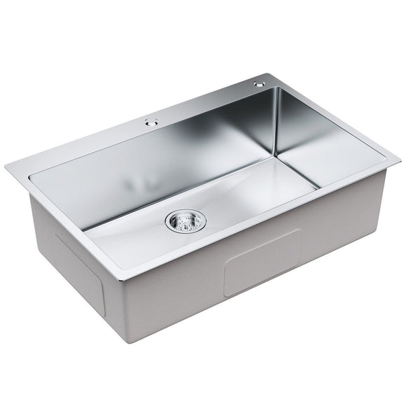 VEVOR Kitchen Sink, 304 Stainless Steel Drop - In Sinks, Top Mount Single Bowl Basin with Accessories(Pack of 3), Household Dishwasher Sinks for Workstation, RV, Prep Kitchen, and Bar Sink, 33 inch - RnR Galore