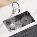 VEVOR Kitchen Sink, 304 Stainless Steel Drop - In Sinks, Undermount Single Bowl Basin with Accessories(Pack of 3), Household Dishwasher Sinks for Workstation, RV, Prep Kitchen, and Bar Sink, 30 inch - RnR Galore