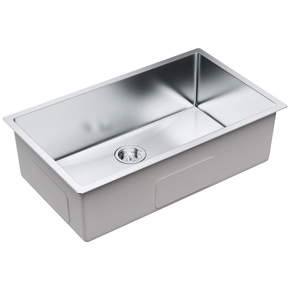 VEVOR Kitchen Sink, 304 Stainless Steel Drop - In Sinks, Undermount Single Bowl Basin with Accessories(Pack of 3), Household Dishwasher Sinks for Workstation, RV, Prep Kitchen, and Bar Sink, 32 inch - RnR Galore