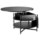 VEVOR Lift Top Coffee Table 35.3" Round Coffee Table for Living Room Black - RnR Galore
