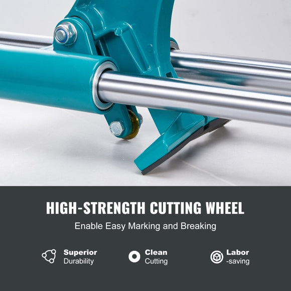 VEVOR Manual Tile Cutter, 1200mm, Porcelain Ceramic Tile Cutter with Tungsten Carbide Cutting Wheel, Infrared Positioning, Anti - Skid Feet, Double Rails for professional installers or beginners - RnR Galore