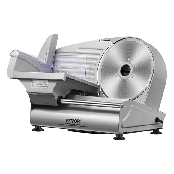 VEVOR Meat Slicer, 180W Electric Deli Food Slicer with 7.5" SUS420 Stainless Steel Blade and Blade Guard, 0 - 0.6 inch Adjustable Thickness for Home Use, Easy to Clean, Cut Meat, Bread, Ham and Cheese - RnR Galore