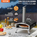 VEVOR Outdoor Pizza Oven, 12" Wood Fired Pizza Ovens, Pellet Pizza Stove with Built - in Thermometer, with Thickened Cordierite, Rotating Pizza Stone, Carry Bag, Shovel, Portable Pizza Maker for Outside Backyard Patio Camping Black - RnR Galore