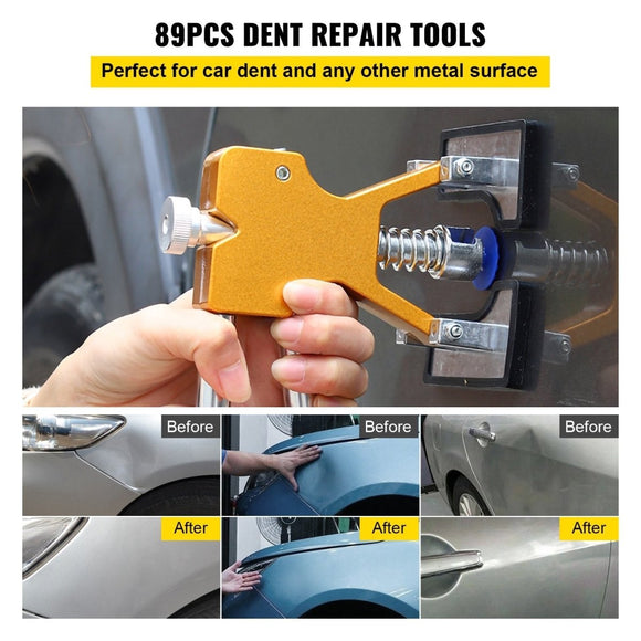VEVOR Paintless Dent Removal Rods Stainless Steel Rod Tool Kit 89pcs Dent Repair - RnR Galore
