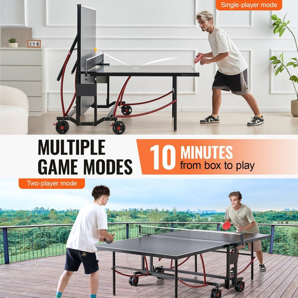 VEVOR Ping Pong Table Foldable Table Tennis Game Table Indoor Outdoor with Net - RnR Galore