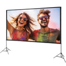 VEVOR Projector Screen with Stand, 150 inch 16:9 4K 1080 HD Outdoor Movie Screen with Stand, Wrinkle - Free Projection Screen with Tripods and Carry Bag, for Home Theater Cinema Backyard Movie Night - RnR Galore