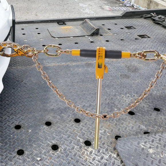 VEVOR Ratchet Chain Binder 3/8" - 1/2" Load Binders 12000 lbs w/ G80 Chains 4 Pcs - RnR Galore