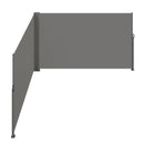 VEVOR Retractable Side Awning, 180X600cm Aluminum Outdoor Privacy Screen, 280g Polyester Water - proof Retractable Patio Screen, UV 30+ Room Divider Wind Screen for Patio, Backyard, Balcony, Gray - RnR Galore
