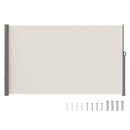 VEVOR Retractable Side Awning,160X300cm Aluminum Outdoor Privacy Screen, 280g Polyester Water - proof Retractable Patio Screen, UV 30+ Room Divider Wind Screen for Patio, Backyard, Balcony, Beige - RnR Galore