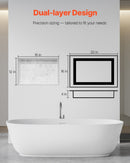 VEVOR Shower Niche 40.6 x 50.8 x 10.2 cm Recessed Wall Divider Shelf Bathroom - RnR Galore