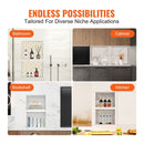 VEVOR Shower Niche Ready for Tile 40.64 x 60.96 cm, 16 x 24 inch Double Shelf Organizer, Square Corners Wall - inserted Niche Recessed, Sealed Protection Modern Soap Storage Niche for Shower Bathroom, Black - RnR Galore