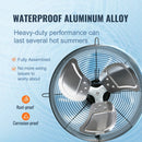 VEVOR Shutter Exhaust Fan, 254 mm High - speed 1400RPM 753 CFM, Aluminum Wall Mount Attic Fan with AC - motor, Ventilation and Cooling for Greenhouses, Garages, Sheds, Shops - RnR Galore