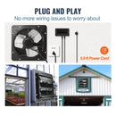 VEVOR 12" Shutter Exhaust Fan with EC-motor, Temperature Humidity Control - 904 CFM - RnR Galore