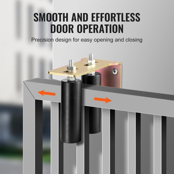 VEVOR Sliding Gate Kit 6” Rolling Hardware with L - Bracket Adjustable for Door - RnR Galore