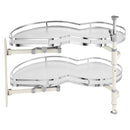 VEVOR Swing Left Blind Corner Cabinet, Pull Out Organizer for 36 inch Width Blind Cabinet, 2 Tier Height Adjustable Swing Tray, Soft Close Kitchen Cloud Blind Organizer, Left Open - RnR Galore