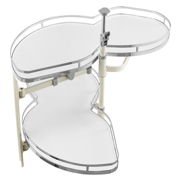 VEVOR Swing Left Blind Corner Cabinet, Pull Out Organizer for 36 inch Width Blind Cabinet, 2 Tier Height Adjustable Swing Tray, Soft Close Kitchen Cloud Blind Organizer, Left Open - RnR Galore