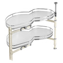 VEVOR Swing Left Blind Corner Cabinet, Pull Out Organizer for 36 inch Width Blind Cabinet, 2 Tier Height Adjustable Swing Tray, Soft Close Kitchen Cloud Blind Organizer, Left Open - RnR Galore