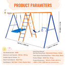 VEVOR Swing Sets for Backyard 6 in 1 Swing Set 440lbs Capacity Metal Swingset - RnR Galore