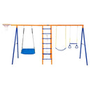 VEVOR Swing Sets for Backyard 6 in 1 Swing Set 440lbs Capacity Metal Swingset - RnR Galore