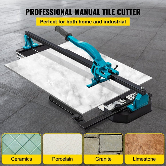 VEVOR Tile Cutter 24in Cutting Tool w/ Laser Guide Single Rail Double Brackets - RnR Galore