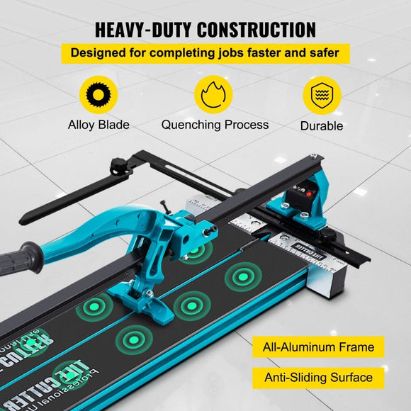 VEVOR Tile Cutter 24in Cutting Tool w/ Laser Guide Single Rail Double Brackets - RnR Galore