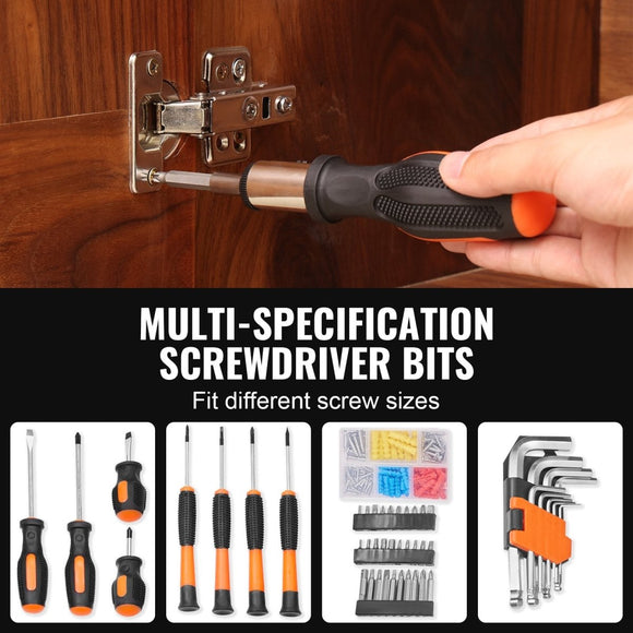 VEVOR Tool Kit 216 Piece General Household Hand Tool Set with Portable Tool Case - RnR Galore