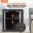 VEVOR Wall Mount Server Cabinet, Locking Glass Door, 90.72 kg Load Capacity, for IT & A/V Equipment - RnR Galore