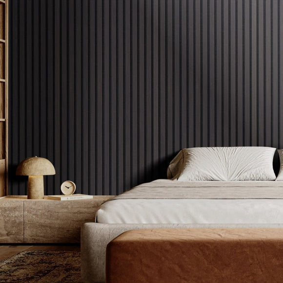 VEVOR Wood Slat Acoustic Panels 23.6 x 47.2 inch for Modern Wall Decor Black Oak - RnR Galore