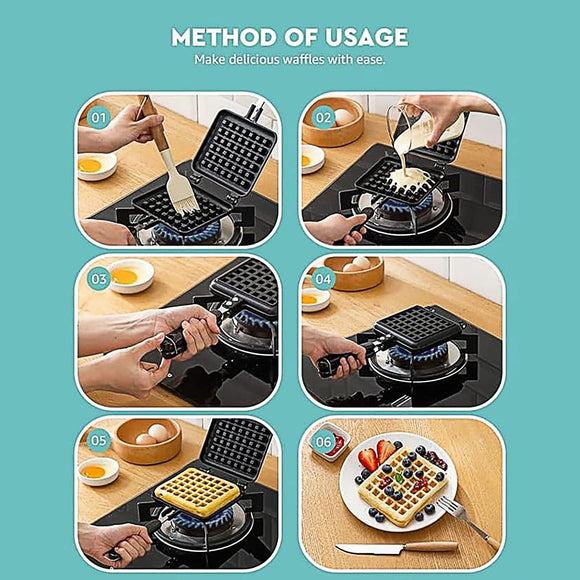 Waffle Pan Mould DIY Cake Baking Tool Lattice Muffin Mold Tray for Kitchen Oven - RnR Galore