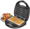 Waffle & Sandwich Maker - 2 - in - 1 Waffle Iron Panini Press Toaster Breakfast Machine - RnR Galore