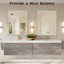 Wall Mirror Rectangular Frame Bathroom 70x90cm Turquoise - RnR Galore