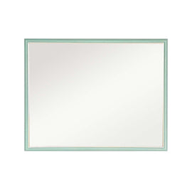 Wall Mirror Rectangular Frame Bathroom 70x90cm Turquoise - RnR Galore