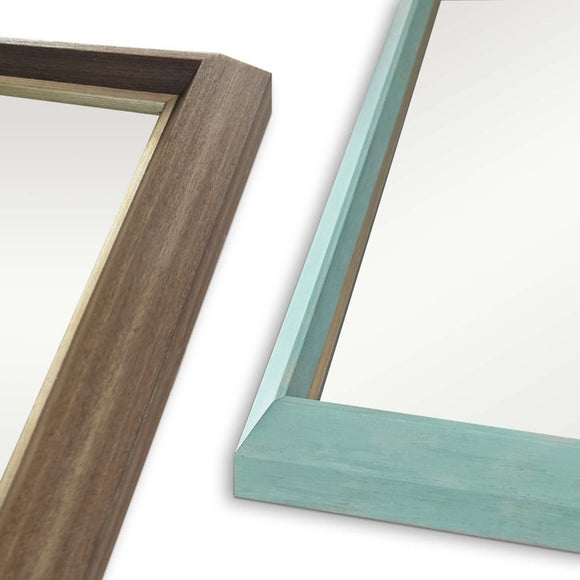 Wall Mirror Rectangular Frame Bathroom 70x90cm Turquoise - RnR Galore