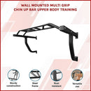 Wall Mounted Multi Grip Chin Up Bar – Heavy Duty Pull Up Station for Upper Body Training - RnR Galore