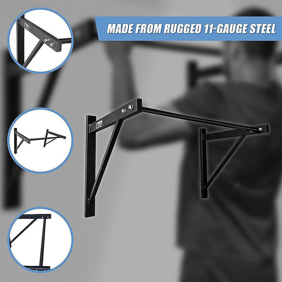 Wall Mounted Pull Up Bar – Heavy Duty Chin Up Station for Home Upper Body Training - RnR Galore