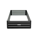 Wallaroo Garden Bed 210 x 90 x 30cm Galvanized Steel - Black - RnR Galore