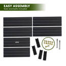 Wallaroo Garden Bed 210 x 90 x 30cm Galvanized Steel - Black - RnR Galore