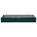 Wallaroo Garden Bed 240 x 120 x 30cm Galvanized Steel - Green - RnR Galore