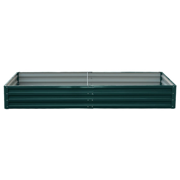 Wallaroo Garden Bed 240 x 120 x 30cm Galvanized Steel - Green - RnR Galore