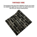 Wallpaper Faux Vintage Brick Pattern Wall Paper Roll - RnR Galore