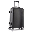 Wanderlite 28" 75cm Luggage Trolley Travel Set Suitcase Carry On Hard Case TSA Lock Lightweight Black - RnR Galore