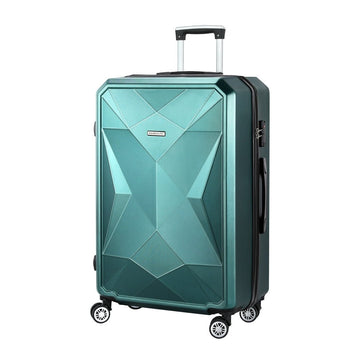 Wanderlite 28" 75cm Luggage Trolley Travel Suitcase Carry On Storage TSA Hardshell Atrovirens - RnR Galore