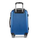 Wanderlite 28" 75cm Luggage Trolley Travel Suitcase Set Carry On Hard Case TSA Lock Lightweight Blue - RnR Galore