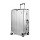 Wanderlite 28" Luggage Trolley Travel Suitcase Set TSA Carry On Lightweight Aluminum Silver - RnR Galore