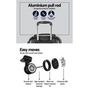 Wanderlite 2pcs Luggage Trolley Set Travel Suitcase Carry On Hard Case Lightweight Black - RnR Galore