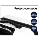 Wanderlite 2pcs Luggage Trolley Travel Suitcase Set TSA Hard Shell Case Strap White - RnR Galore