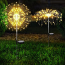 Warm White Fireworks 120 LED Fairy String Lights Starburst Solar Xmas Garden Night Lamp Hot NEW - RnR Galore