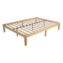 Warm Wooden Natural Bed Base Frame – Double - RnR Galore