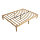 Warm Wooden Natural Bed Base Frame – Double - RnR Galore