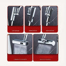 Waterfall Kitchen Tap Extender 360 Swivel Faucet Aerator Attachment 3 Spray Modes High Pressure Splash Proof Sink Nozzle with Universal Adapters Chrome Finish - RnR Galore